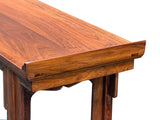 Oriental Point Edge Altar Natural Wood Grain Everted Flanges Console Table ws5028S