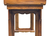 Oriental Point Edge Altar Natural Wood Grain Everted Flanges Console Table ws5028S
