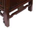 Vintage Chinese Carving Brown Drawers Side Table Credenza Cabinet GB721S
