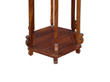 Chinese Huali Rosewood Hexagon Pedestal Plant Stand Table cs1221S