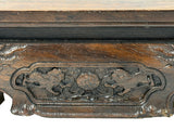 Square Dream Stone Inlaid Rosewood Foo Dog Lions Motif Display Stand GB774S