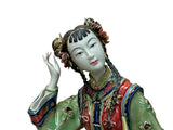 Chinese Porcelain Qing Style Dressing White Crane Lady Figure GB056S