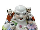 Oriental Color Happy Laughing Buddha Children Porcelain Figure GB102S