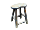 Vintage Rustic Unique Shape Four Legs Wood Stool Side Table GB699S