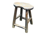 Vintage Rustic Unique Shape Four Legs Wood Stool Side Table GB699S