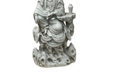 Chinese Handcrafted GuanYin Bodhisattva Crackle Off White Porcelain Statue GB019S