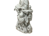 Chinese Handcrafted GuanYin Bodhisattva Crackle Off White Porcelain Statue GB019S