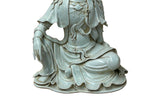 Chinese Handcrafted GuanYin Bodhisattva Tong Style Off White Porcelain Statue GB014S
