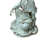 Chinese Handcrafted GuanYin Bodhisattva Tong Style Off White Porcelain Statue GB014S
