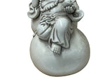 Oriental Distressed White Happy Laughing Buddha Gourd Porcelain Figure GB021S