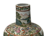 Vintage chinese Famille Rose Palette Narrative Scene Porcelain Art Vase GB744S