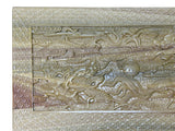 Light Tan Brown Dragon Carving Camphor Wood Trunk Chest GB124S