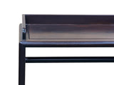 Natural Wood Dark Brown Minimalistic Slim Legs Console Foyer Side Table GB726S