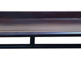 Natural Wood Dark Brown Minimalistic Slim Legs Console Foyer Side Table GB726S