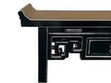 Chinese Black Lacquer Tall Shrine Offering Altar Console Table GB031S