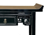 Chinese Black Lacquer Tall Shrine Offering Altar Console Table GB031S