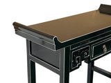 Chinese Black Lacquer Tall Shrine Offering Altar Console Table GB031S