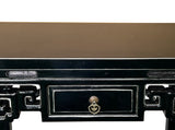 Chinese Black Lacquer Tall Shrine Offering Altar Console Table GB031S