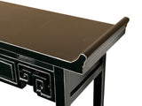 Chinese Black Lacquer Tall Shrine Offering Altar Console Table GB031S