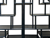 Chinese Black Round Shape Display Curio Cabinet Room Divider GB032S