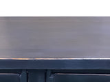 Vintage Distressed Black Hardware Credenza Console Sideboard Cabinet ws5083S