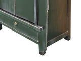Vintage Distressed Black Hardware Credenza Console Sideboard Cabinet ws5083S