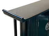 Chinese Black Lacquer Altar Point Edge Narrow Slim Side Table cs7790S