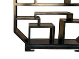Chinese Black Lacquer Rectangular Display Curio Cabinet Room Divider GB028S