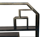 Chinese Black Lacquer Rectangular Display Curio Cabinet Room Divider GB028S