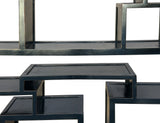 Chinese Black Lacquer Rectangular Display Curio Cabinet Room Divider GB028S