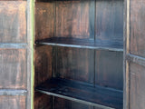 Oriental Distressed Light Teal Green Tall Narrow Noodle Cabinet Armoire GB034S