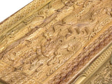 Light Tan Brown Dragon Carving Camphor Wood Trunk Chest GB073S