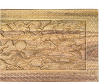 Light Tan Brown Dragon Carving Camphor Wood Trunk Chest GB073S