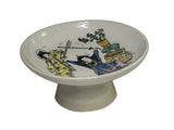 Chinese Small Color Graphic Round Porcelain Goblet Offer Display Plate ws4963S