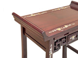 Chinese Rosewood Mother of Pearl Tall Shrine Offering Altar Console Table GB036S