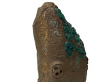 Vintage Naturalistic Scholars Rock Sculpture Dark Green Stone Cicada Accent GB898S