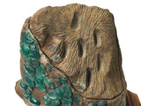 Vintage Naturalistic Scholars Rock Sculpture Dark Green Stone Cicada Accent GB898S
