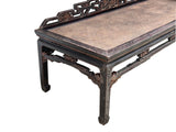 Vintage Chinese Fujian Chinoiserie Style Motif Carving Day Bed Chaise Bench GB030S