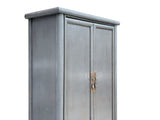 Oriental Weathered Gray Tall Narrow Noodle Cabinet Armoire GB033S