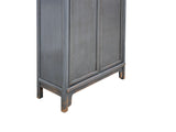 Oriental Weathered Gray Tall Narrow Noodle Cabinet Armoire GB033S
