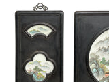 Chinese Mountain River Porcelain Painting Wall Panel 3 Pieces Set GB074GB075S