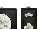Chinese Mountain River Porcelain Painting Wall Panel 3 Pieces Set GB074GB075S