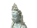 Pale Celadon White  GuanYin Bodhisattva Tong Style Porcelain Statue GB078S