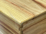Chinese Tan Brown Rectangular Camphor Wood Storage Box Chest GB043S