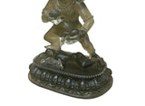 4" Gray Crystal Glass Tibetan Fortune Single Deity Zambala Figure GB061S