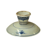 Chinese Blue White Foo Dog  Round Porcelain Goblet Offer Display Plate ws4575S