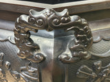 Vintage Bronze Metal Hexagonal Ding Shape Incense Burner Display Art ws4421S