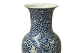 Oriental Blue White Kids Among Flower Graphic Porcelain Art Vase GB292S