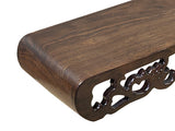 5.5" Oriental Brown Wood Dragon Rectangular Table Top Stand Display Easel st1078AS