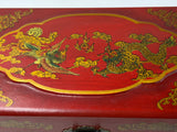 Chinese Oriental Red Dragon Phoenix Mirror Rectangular Jewelry Box GB783S
